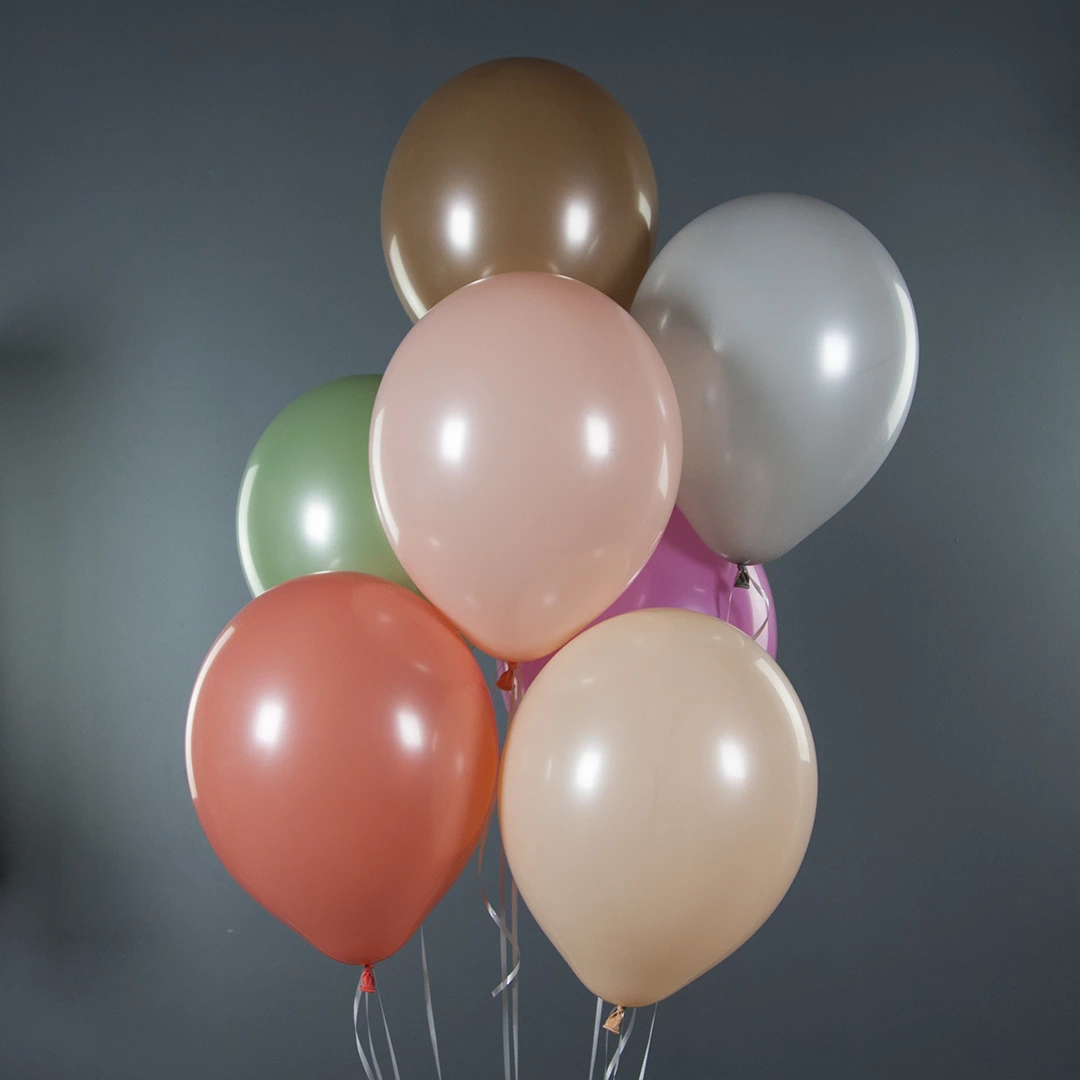 Воздушные шарики пастельных тонов
