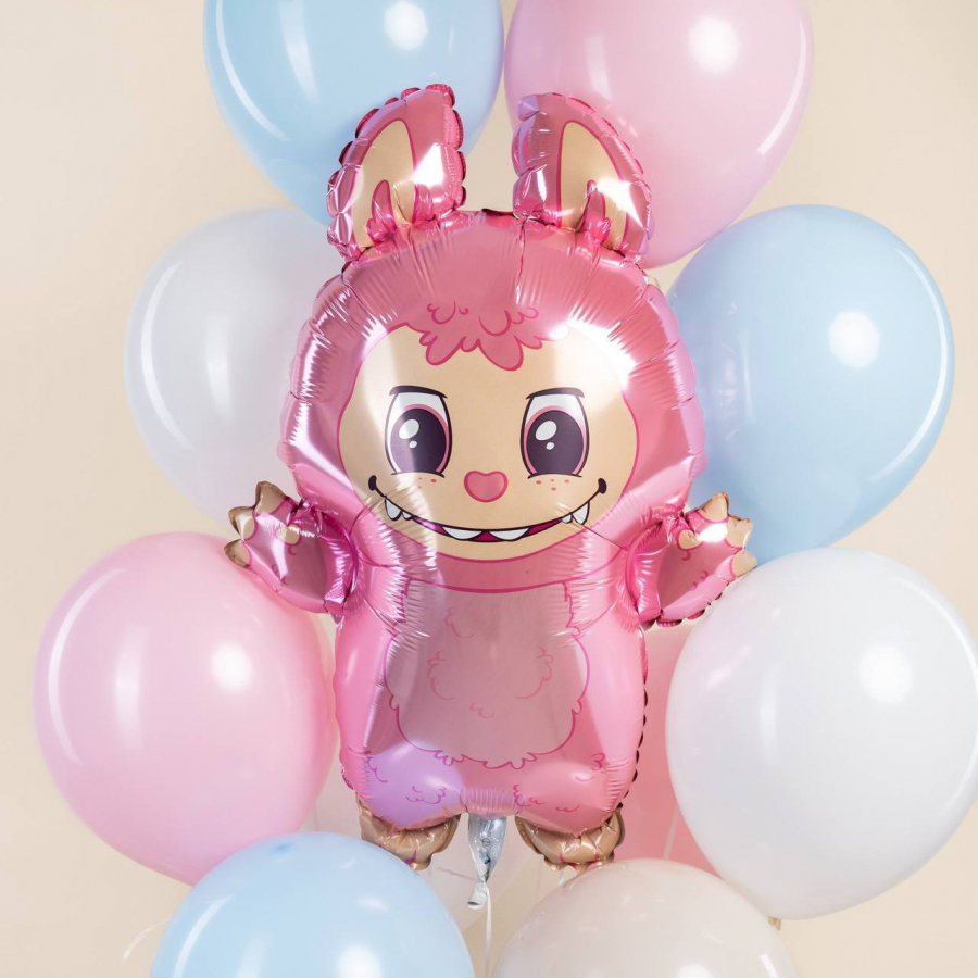 Букет из шаров «Розовый лабубу»