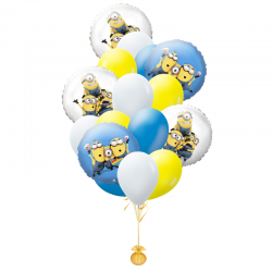 «Забавные Миньоны» из 10  воздушных шаров 5 кругов с рисунками Миньонов