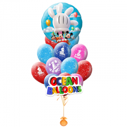 Поздравление героев Диснея из 11 шаров с гелием на день рождения