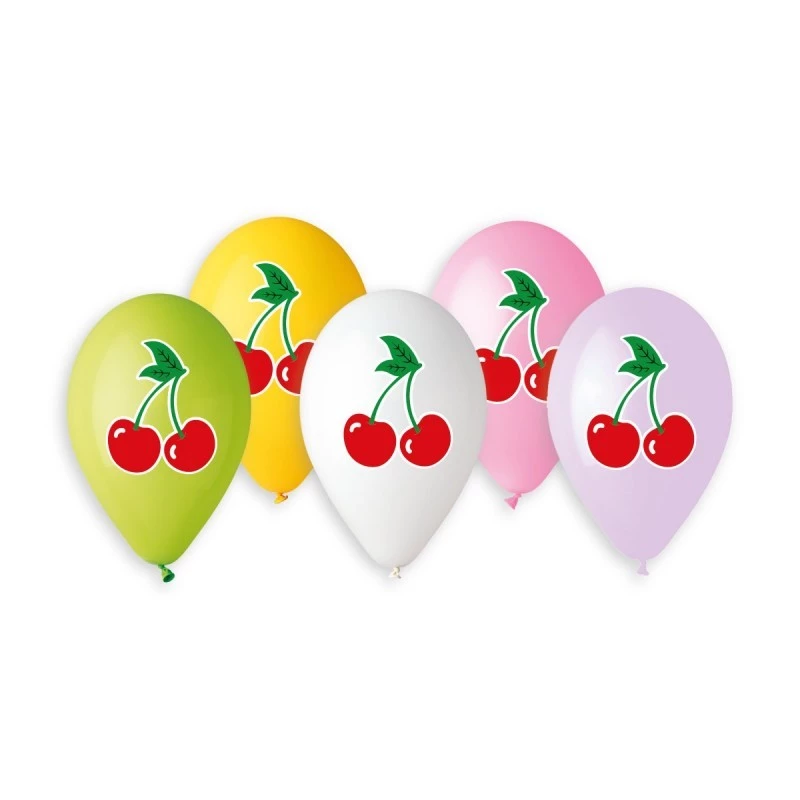 Гелиевые шары с рисунком Вишня