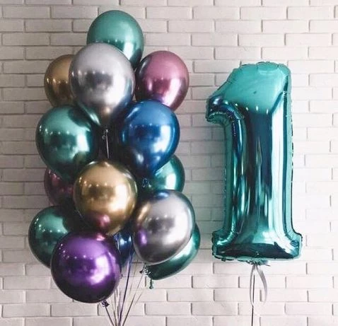 Букет из шаров хром