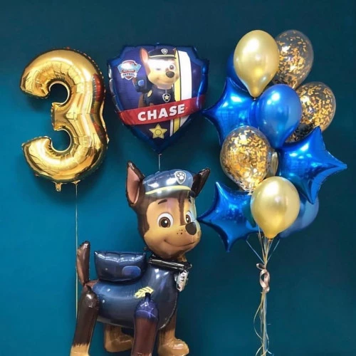 Композиция из шаров на День Рождения мальчику 3 года