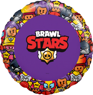 Шар Круг, Brawl Stars, Команда бойцов, дизайн №1, Фиолетовый, 1 шт