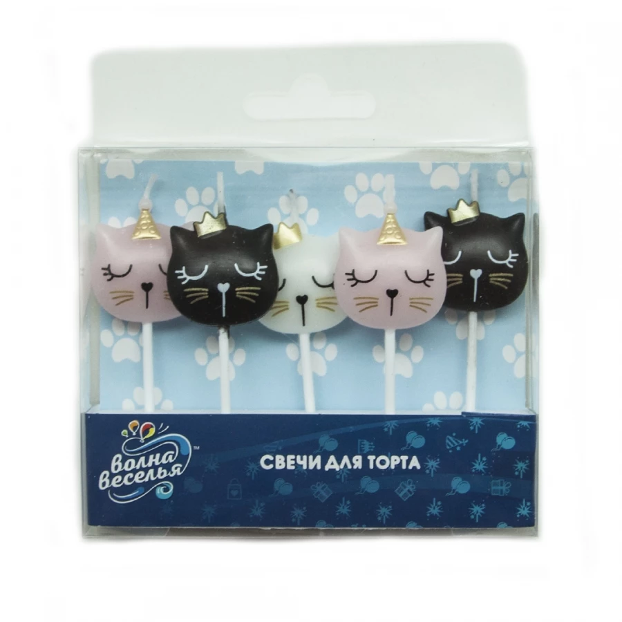 Свеча Фигура, Котенок Принцесса, Ассорти, 6 см