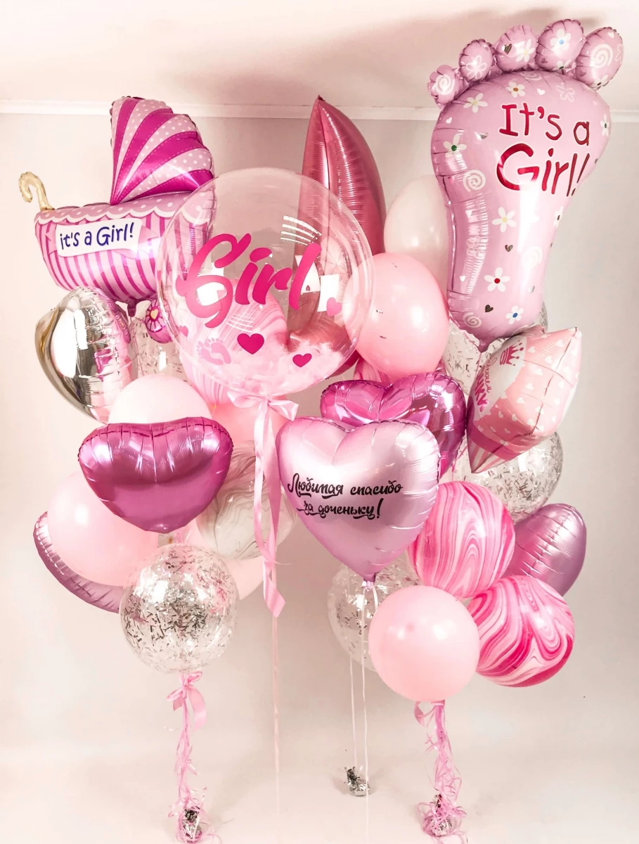 Шарики на рождение девочки