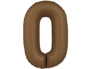 Шар Цифра 0 Slim Choco Brown