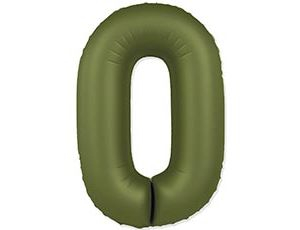 Шар Цифра 0 Slim Olive Green