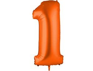 Шар Цифра 1 Пастель Orange