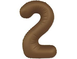 Шар Цифра 2 Slim Choco Brown