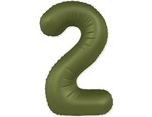 Шар Цифра 2 Slim Olive Green