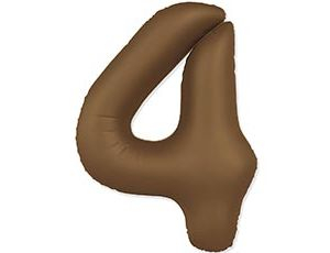 Шар Цифра 4 Slim Choco Brown