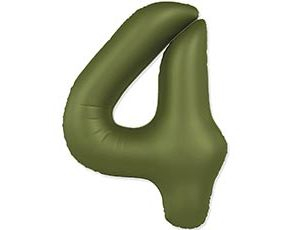 Шар Цифра 4 Slim Olive Green
