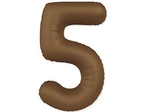 Шар Цифра 5 Slim Choco Brown