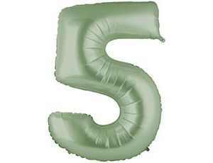 Шар Цифра 5 Сатин Olive Green