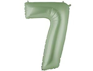 Шар Цифра 7 Сатин Olive Green