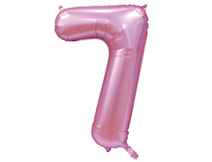 Шар Цифра 7 Сатин Pink