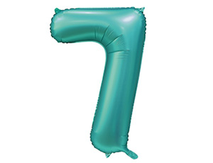 Шар Цифра 7 Сатин Teal