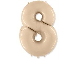 Шар Цифра 8 Сатин Cream