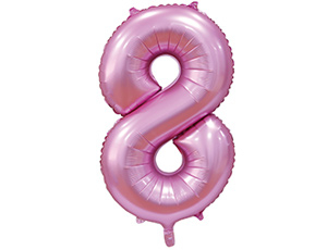 Шар Цифра 8 Сатин Pink