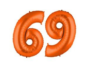 Шар Цифра 9 Пастель Orange