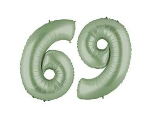 Шар Цифра 9 Сатин Olive Green